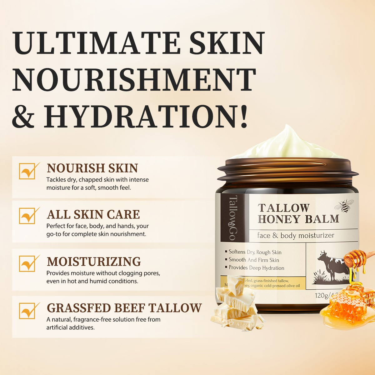 TallowGo™ Tallow Honey Balm